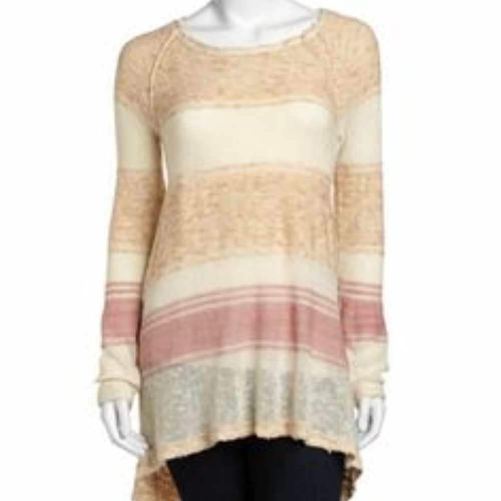 Free People oversized striped sweater sz. S